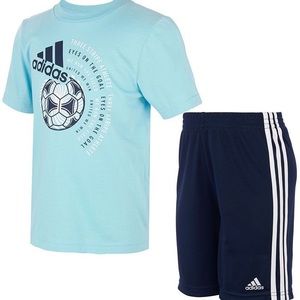 12M Baby Boys Adidas Graphic T-shirt and Shorts Set, 2 Piece